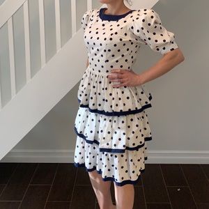 Vintage 80's Choon California Polka Dot Dress